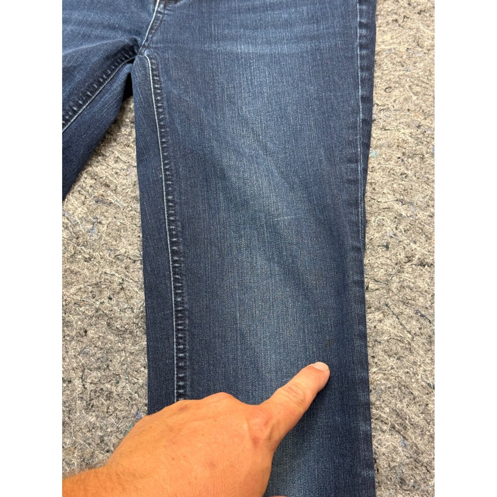 Talbots Flawless Five-Pocket Straight Leg Jeans Dark Wash Blue Denim Size 0 - Picture 10 of 12